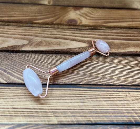 Roller de massage visage -  Quartz Rose